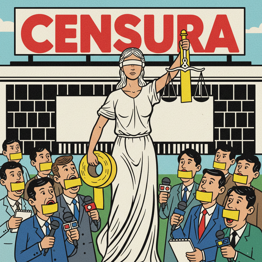 Não à censura. seja Banco Master ou banco da praça. Liberdade de expressão